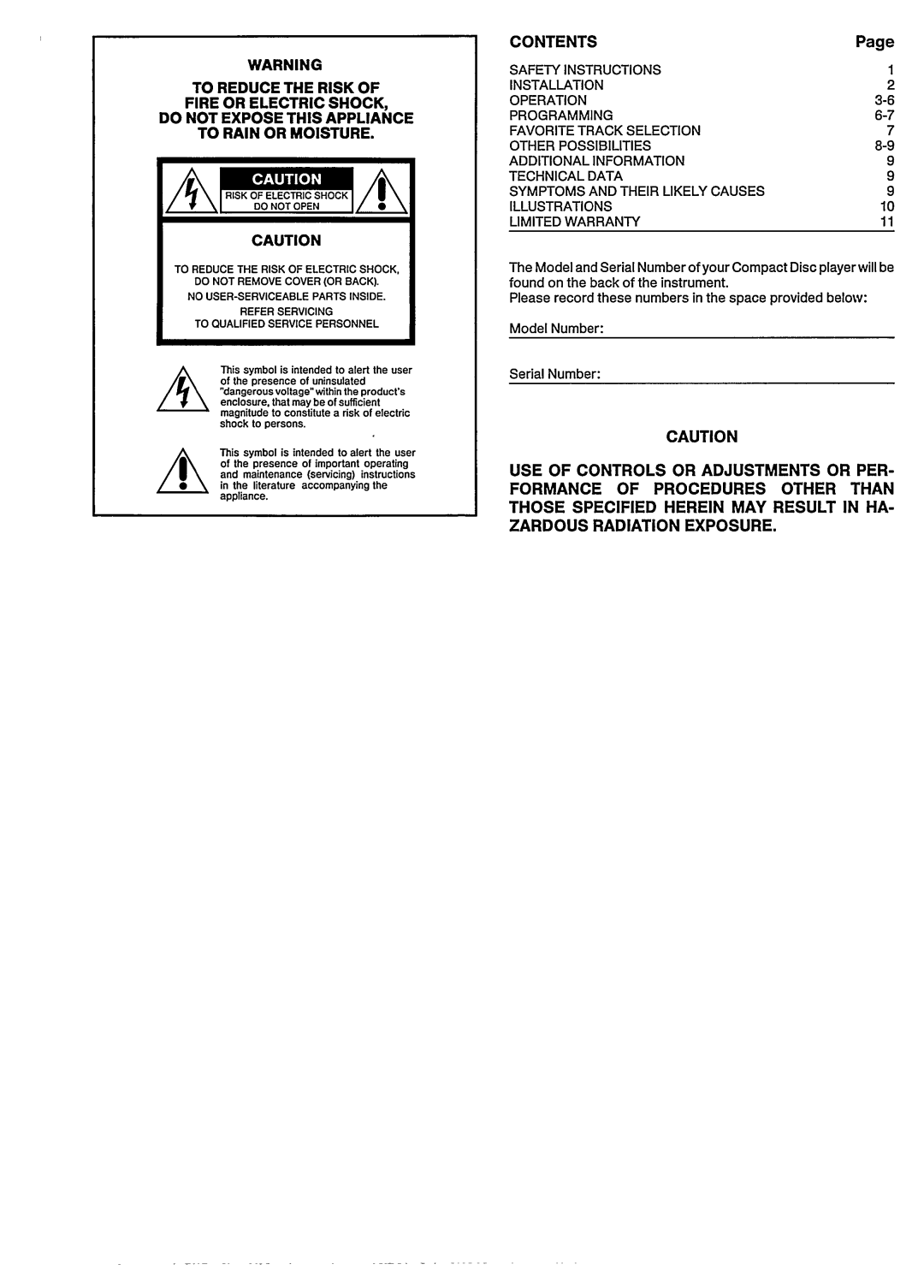 Philips CD 840 manual 