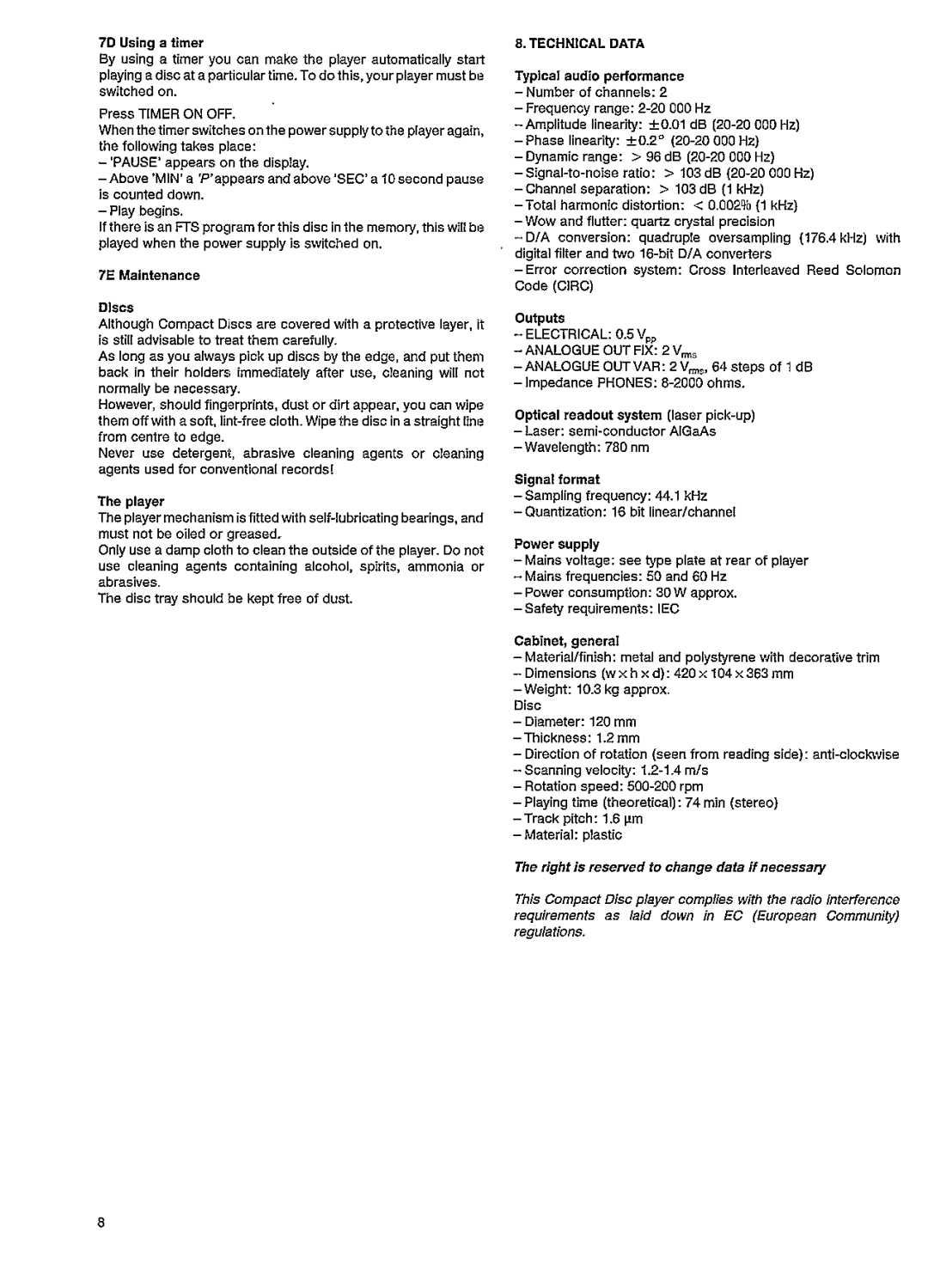 Philips CD 880 manual 