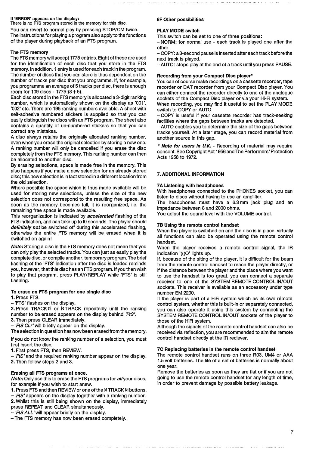 Philips CD 880 manual 