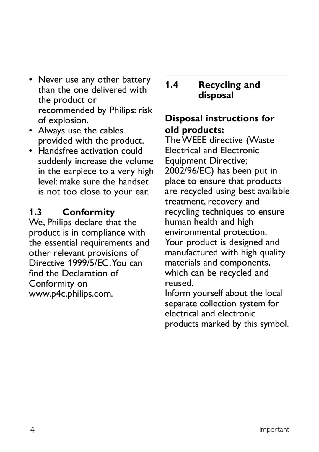 Philips CD145 manual 