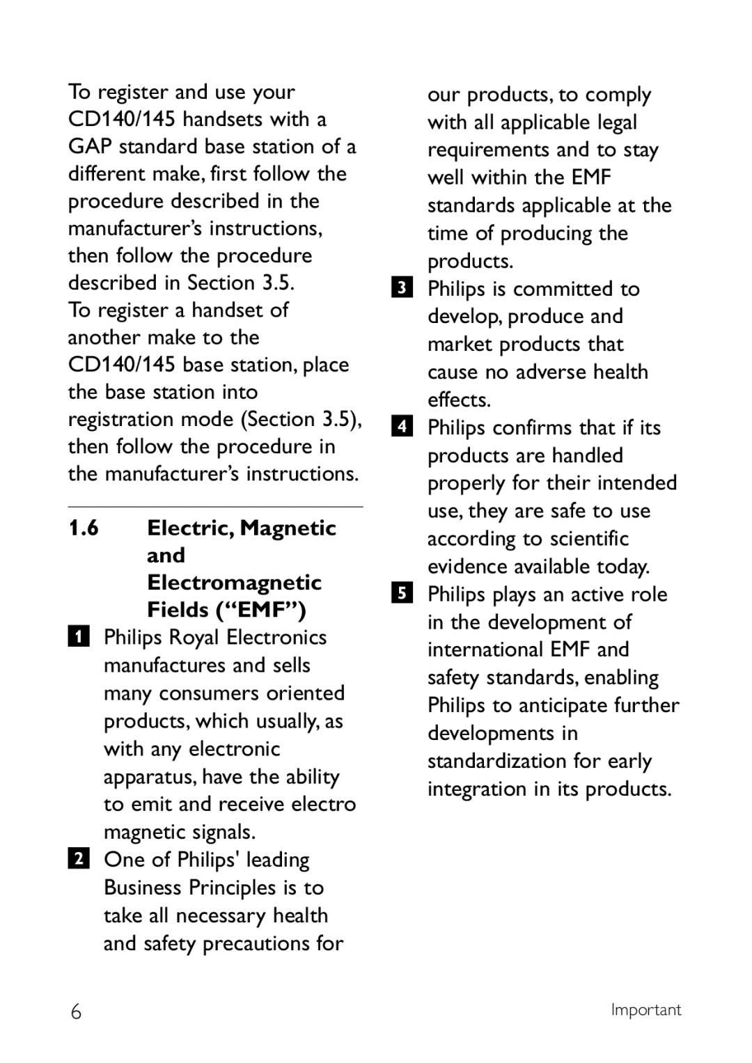 Philips CD145 manual Electric, Magnetic and Electromagnetic Fields EMF 