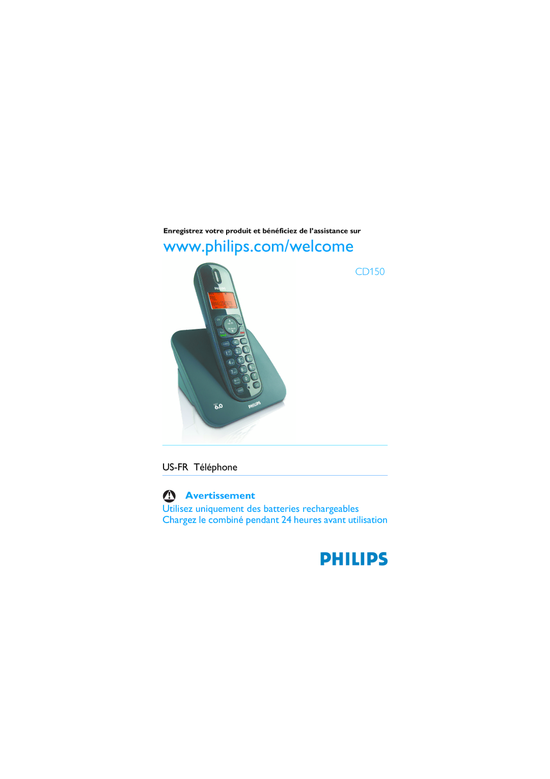 Philips CD150 manual Avertissement 