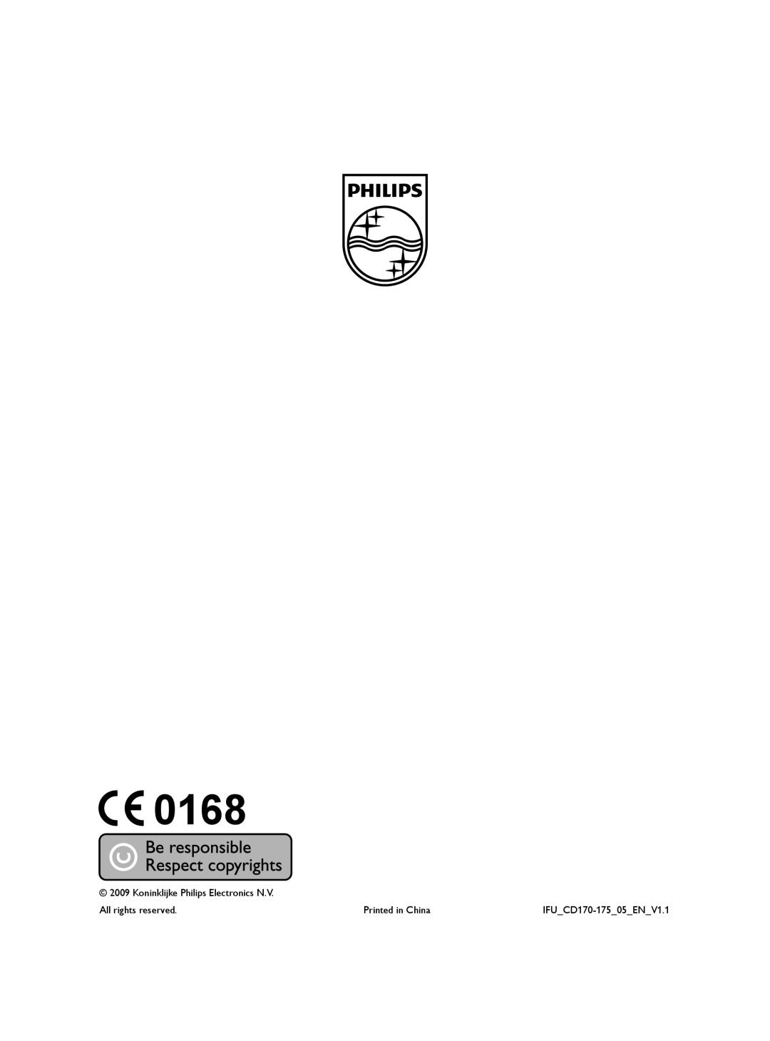 Philips CD175, CD170, SE170, SE175 user manual 0168 