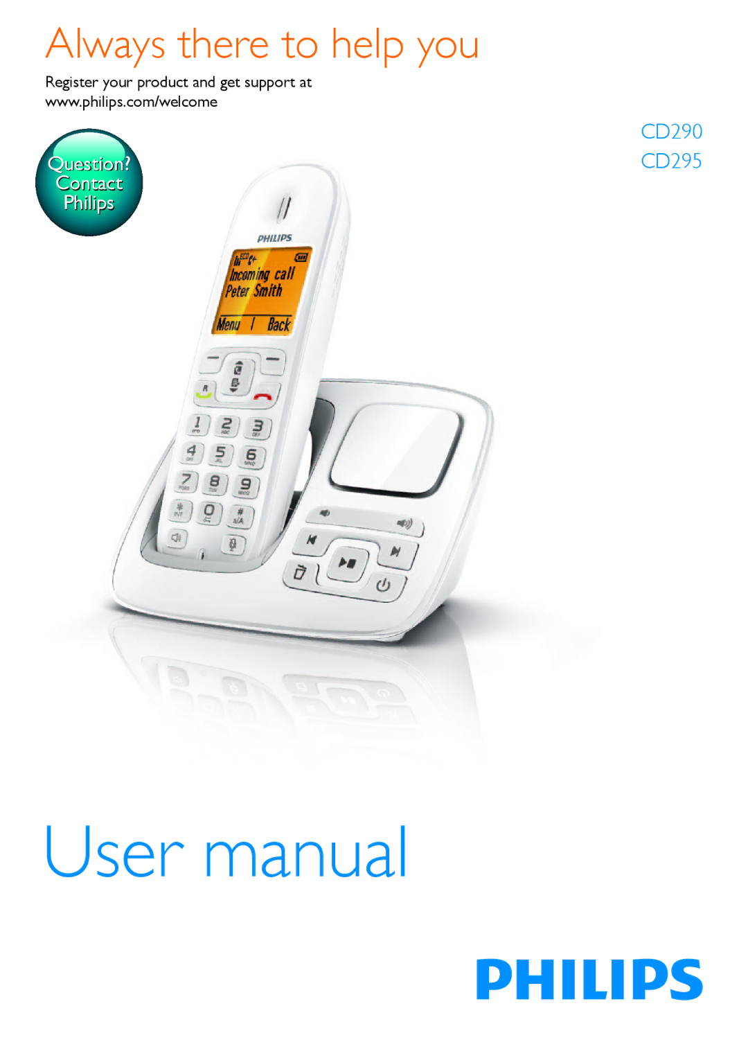 Philips CD290 user manual Always there to help you, Register your product and get support at 