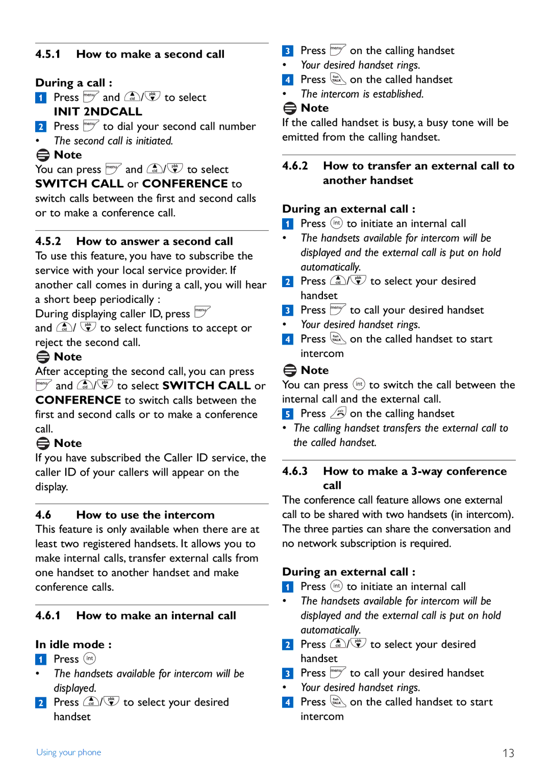 Philips CD440 manual Init 2NDCALL 