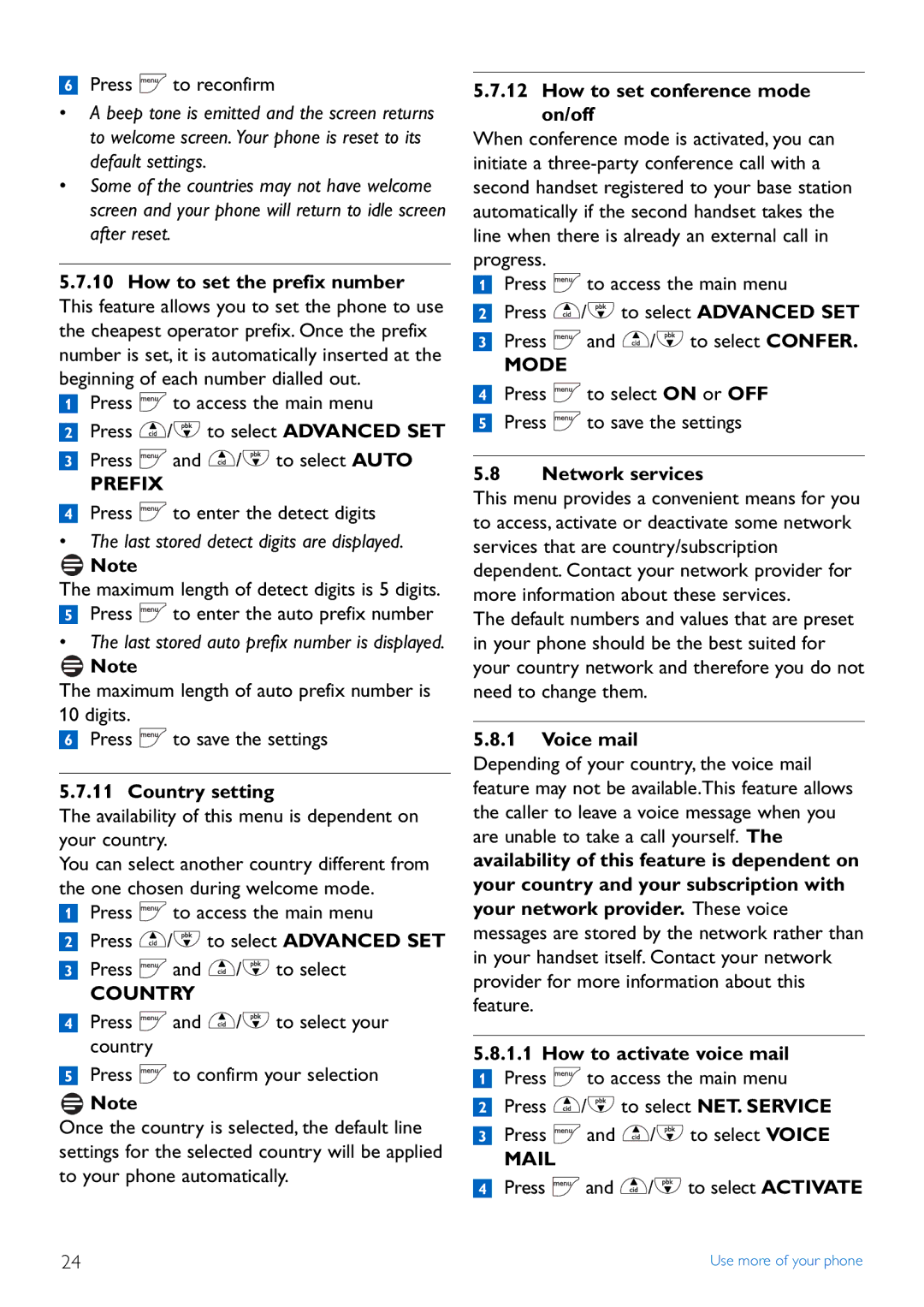 Philips CD440 manual Prefix, Country, Mail 