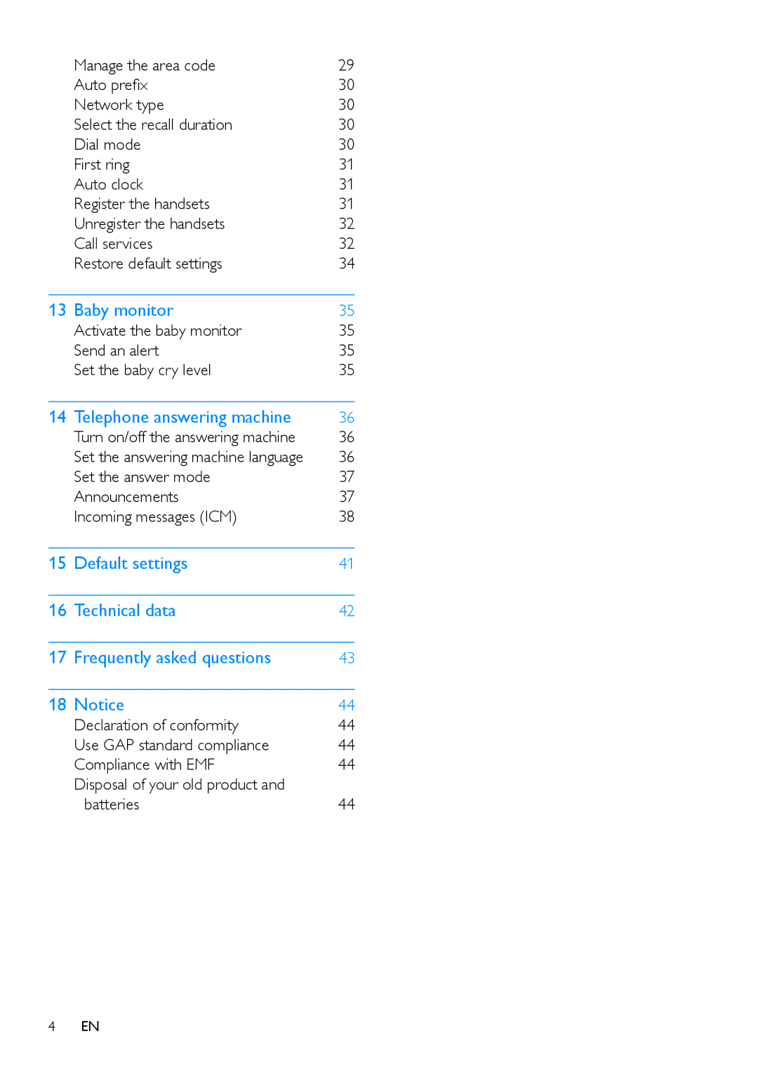 Philips CD485, CD480 user manual Telephone answering machine, Set the answer mode Announcements Incoming messages ICM 