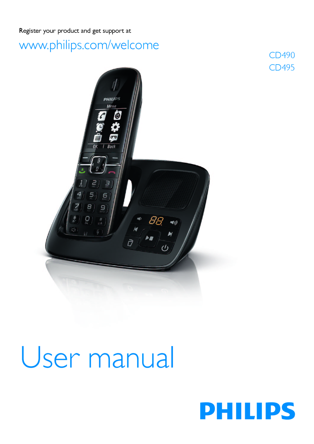 Philips CD495, CD490 user manual Register your product and get support at 
