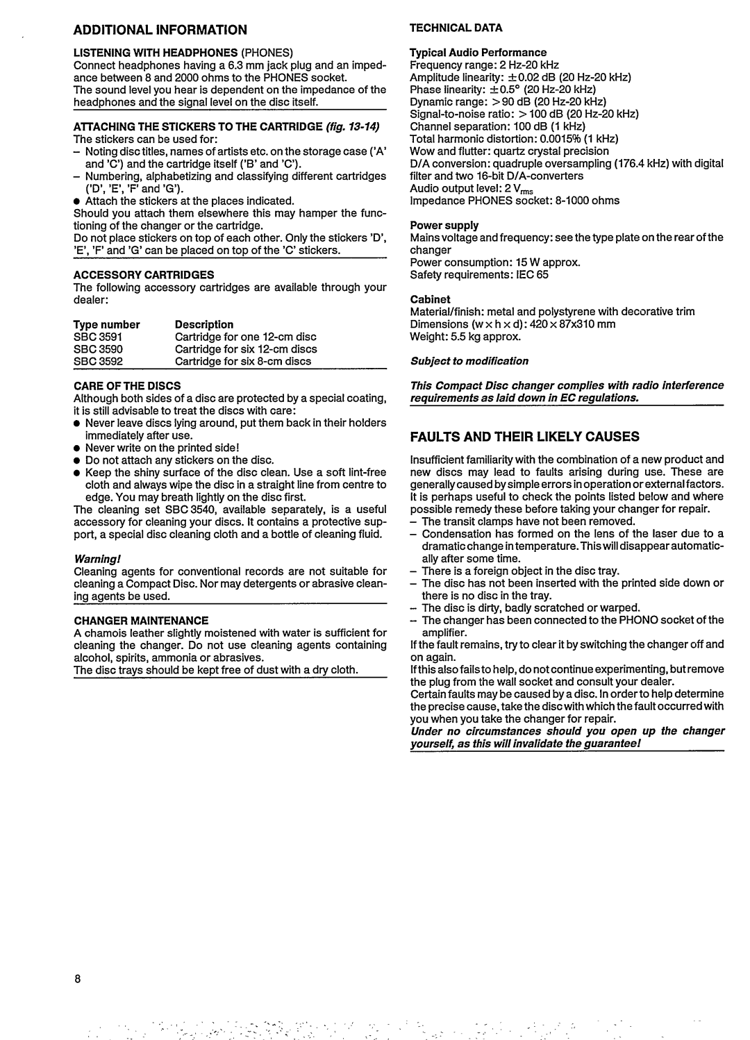 Philips CDC 586 manual 
