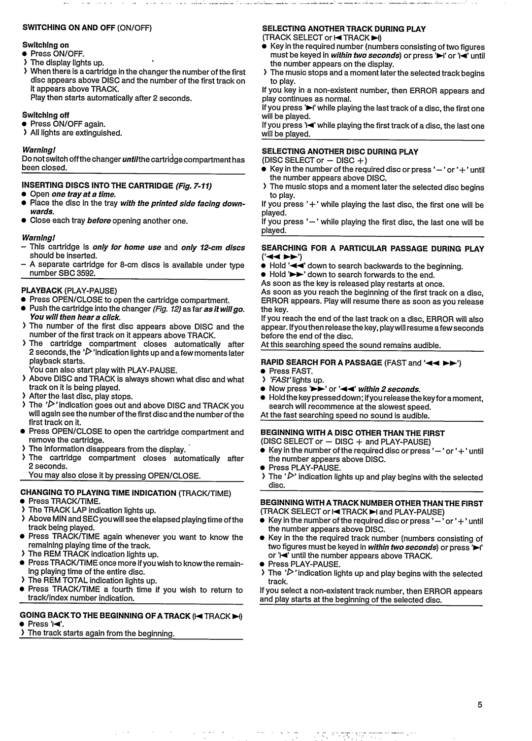 Philips CDC 586 manual 
