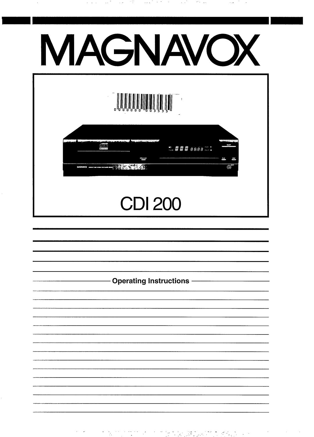 Philips CDI200/37 manual 