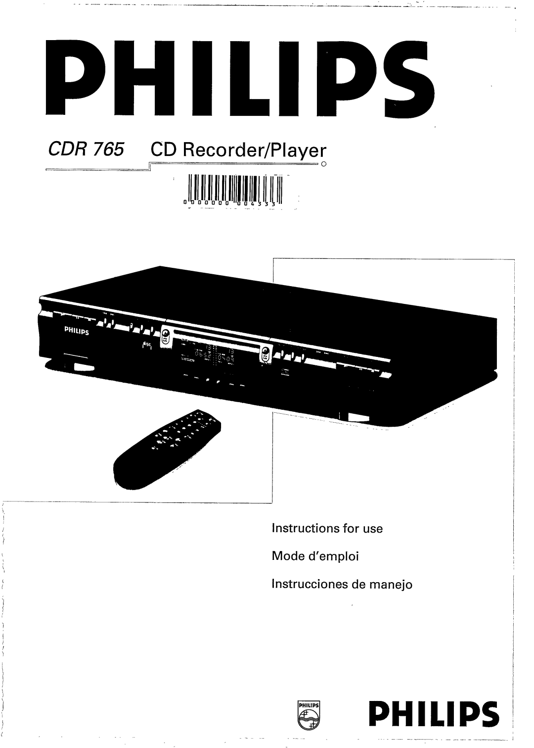 Philips CDR 765 manual 