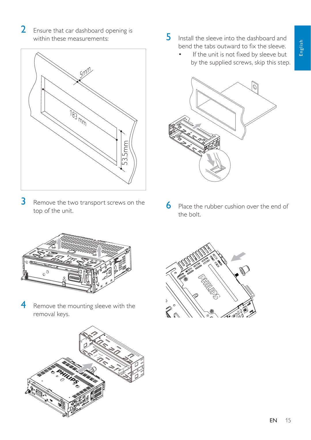 Philips CED228 user manual 5mm 