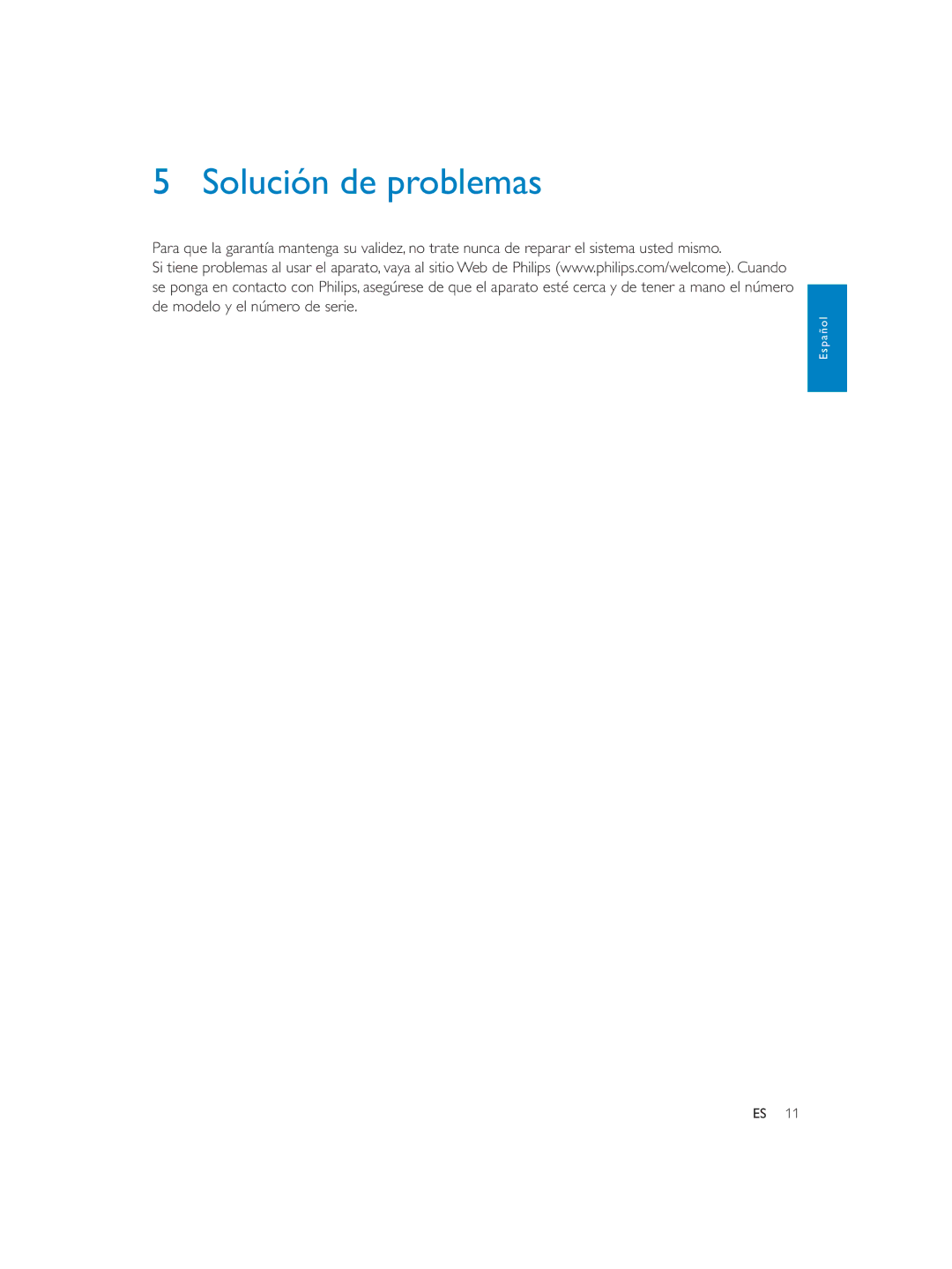 Philips CEM1100 user manual Solución de problemas 