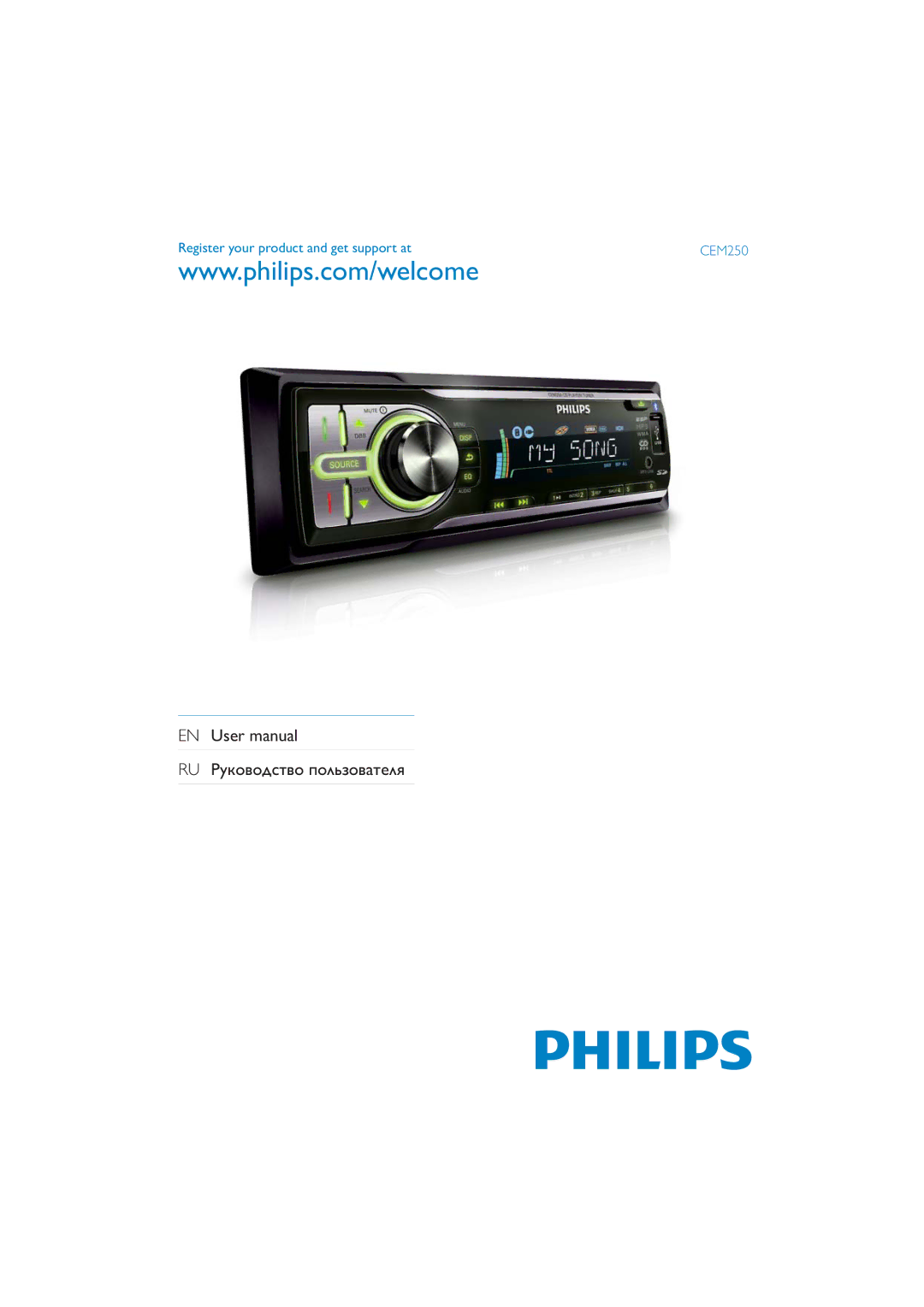 Philips CEM250 user manual Register your product and get support at 