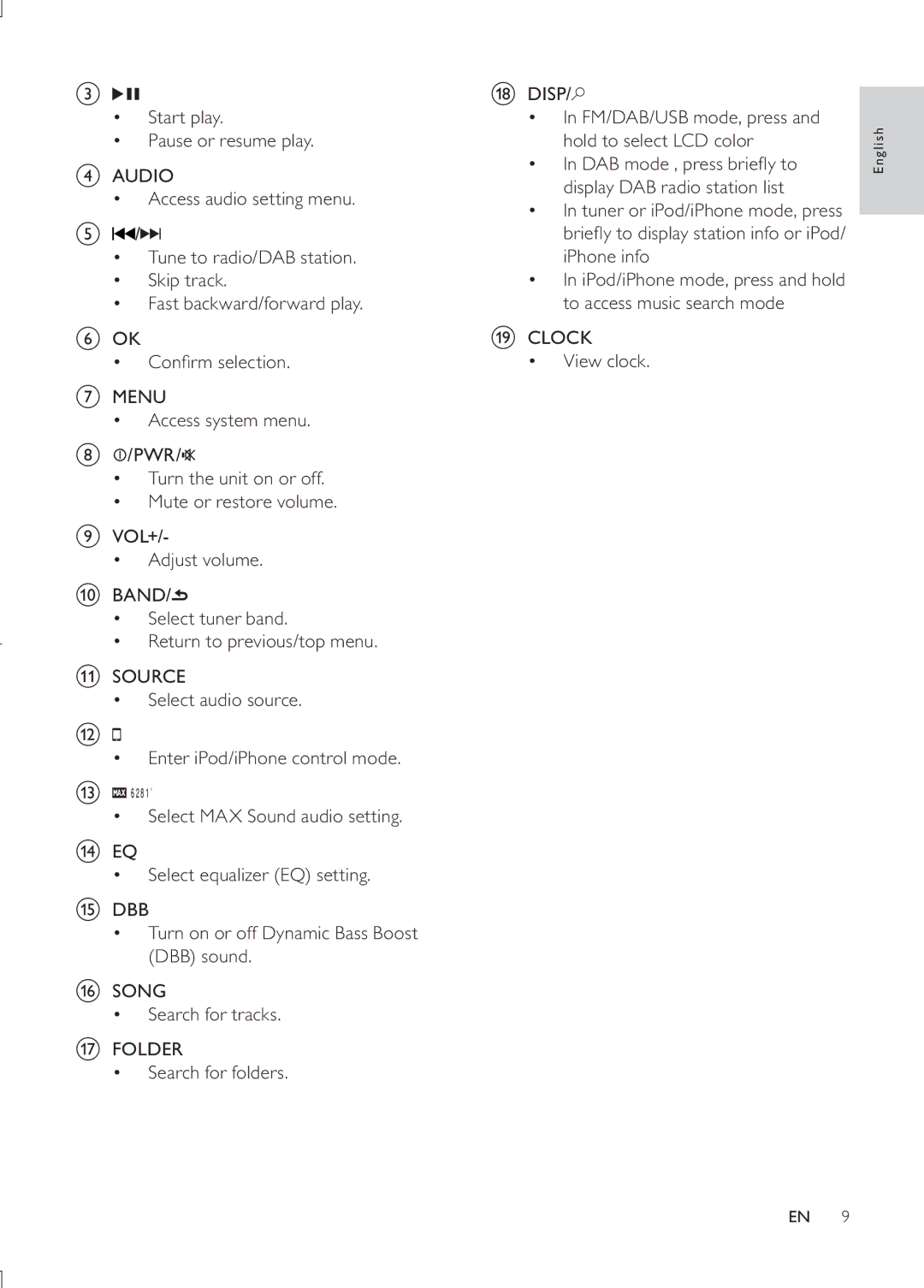 Philips CEM3000B user manual Clock View clock 