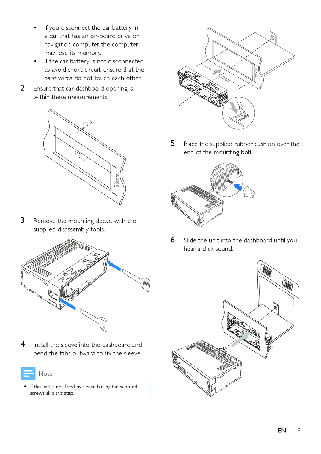 Philips CEM3100 user manual 5mm 