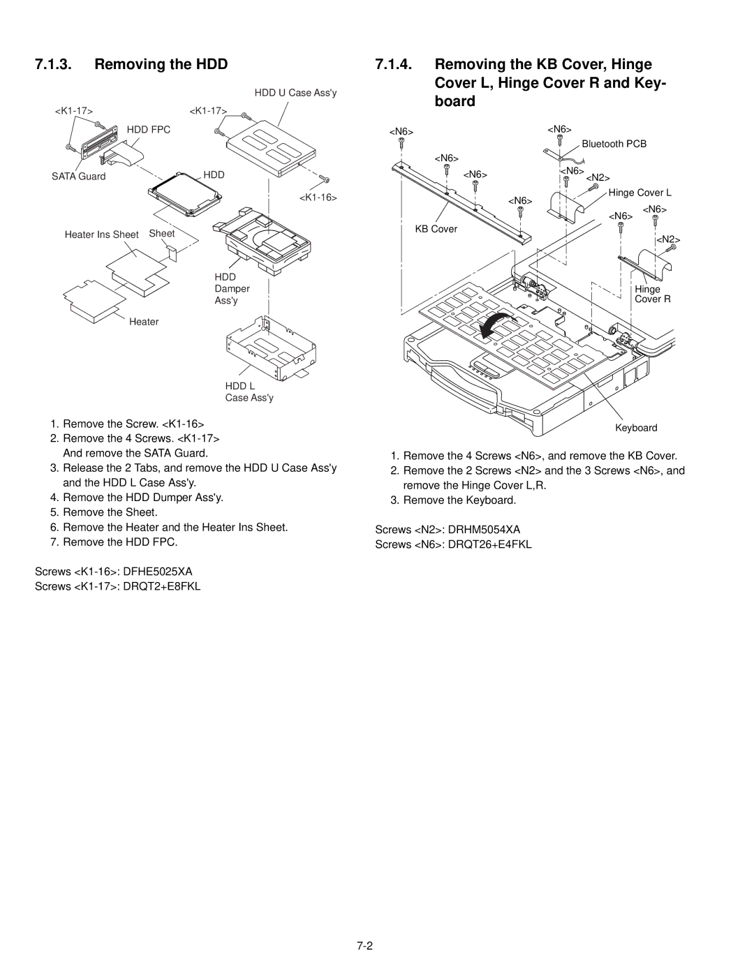 Philips CF-30FTSAZAM service manual Removing the HDD 