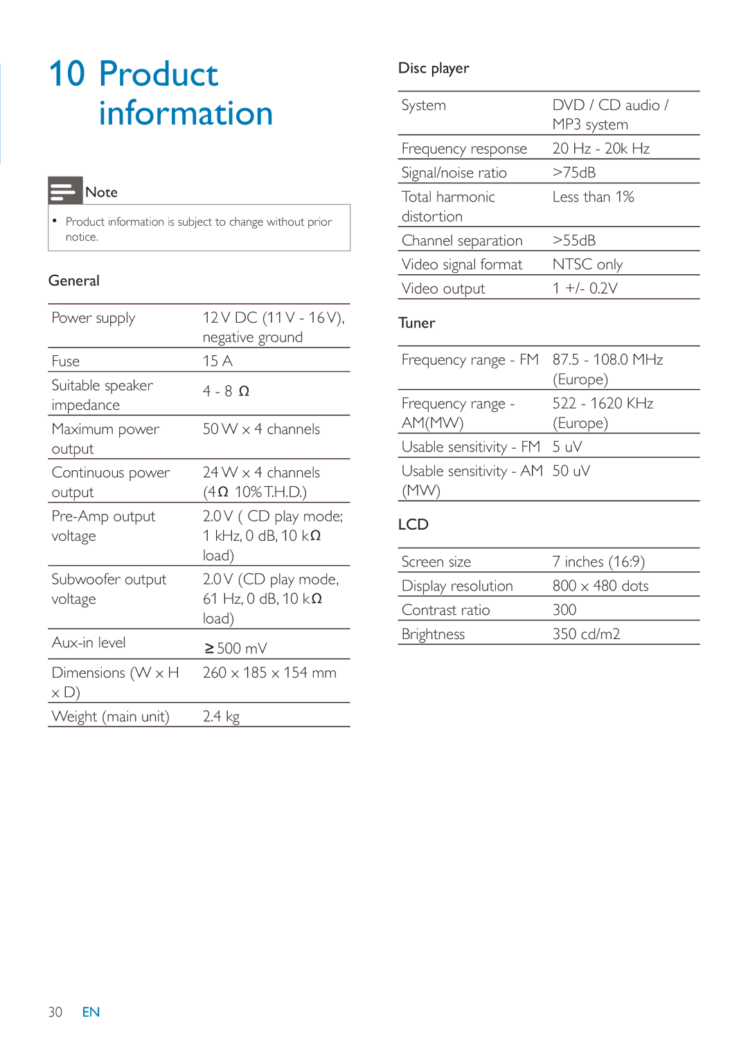 Philips CID3685 user manual Ammw, Lcd 