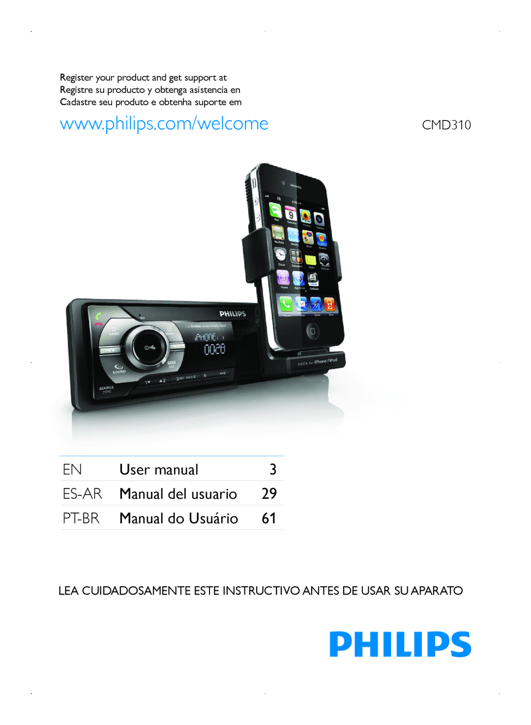 Philips CMD310 user manual Es-Ar 