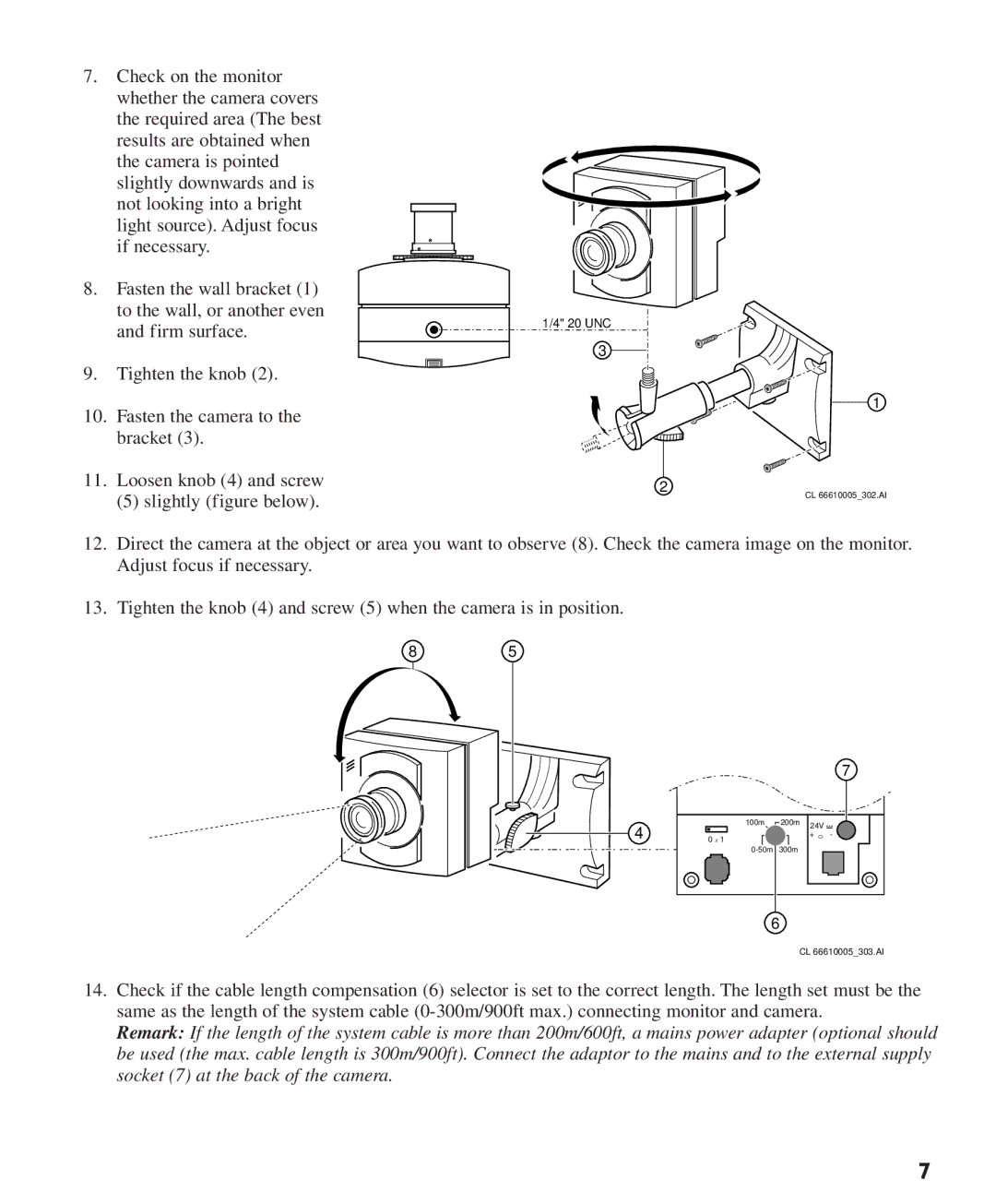 Philips Colour Observation Camera manual Loosen knob 4 and screw Slightly figure below 