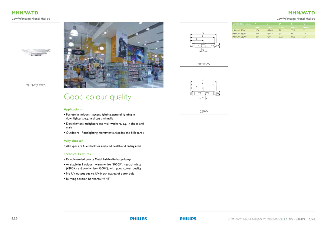 Philips Compact Fluorescent Integrated Lamps manual Good colour quality, 8 5%39T 