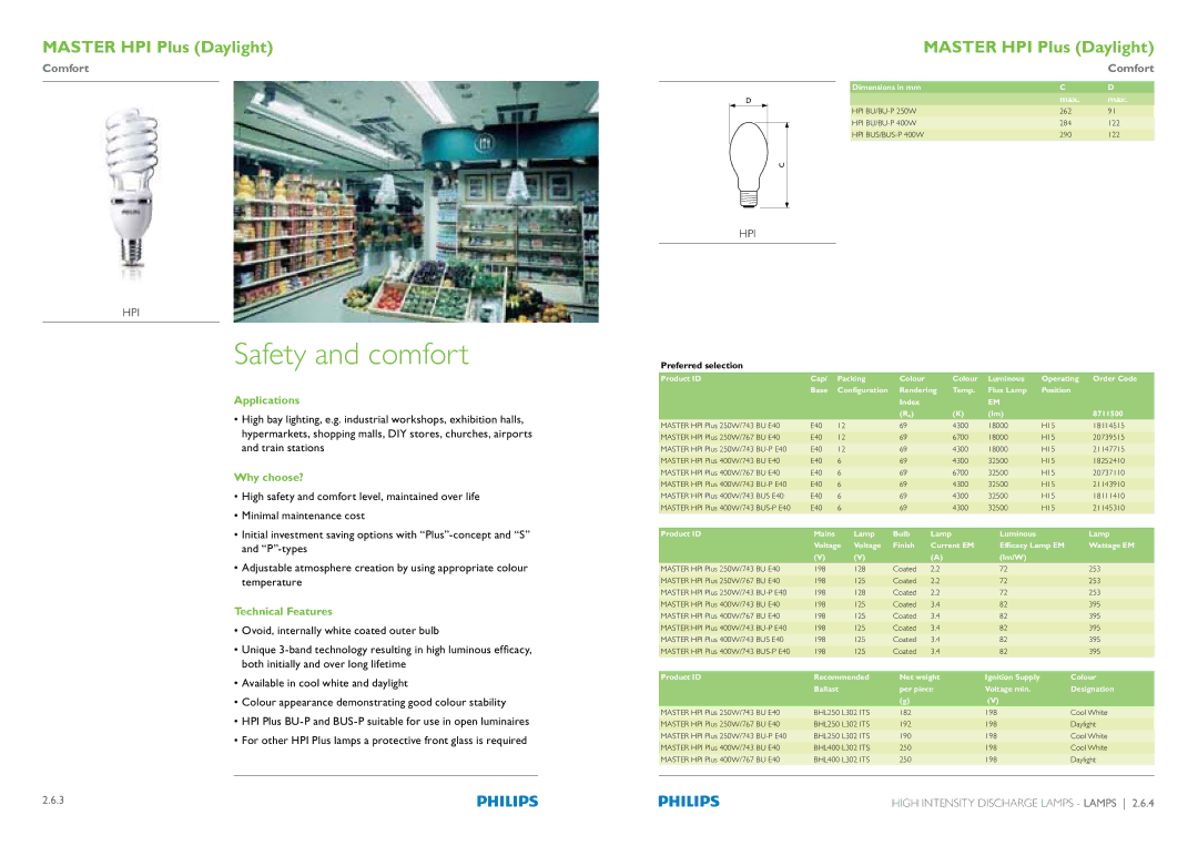 Philips Compact Fluorescent Integrated Lamps manual Safety and comfort 