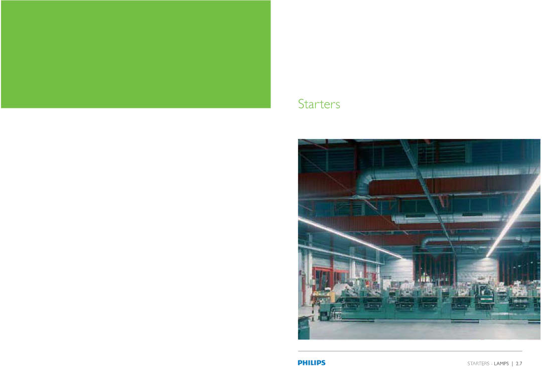 Philips Compact Fluorescent Integrated Lamps manual Starters 