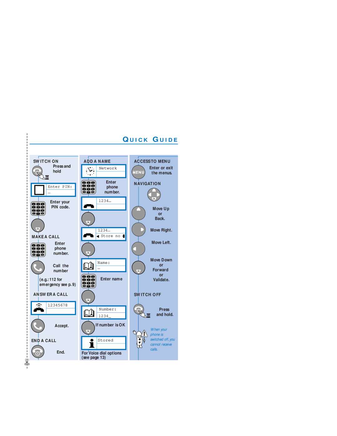 Philips Cordless Telephone Dual Band user manual Qu I C K Gu I D E 