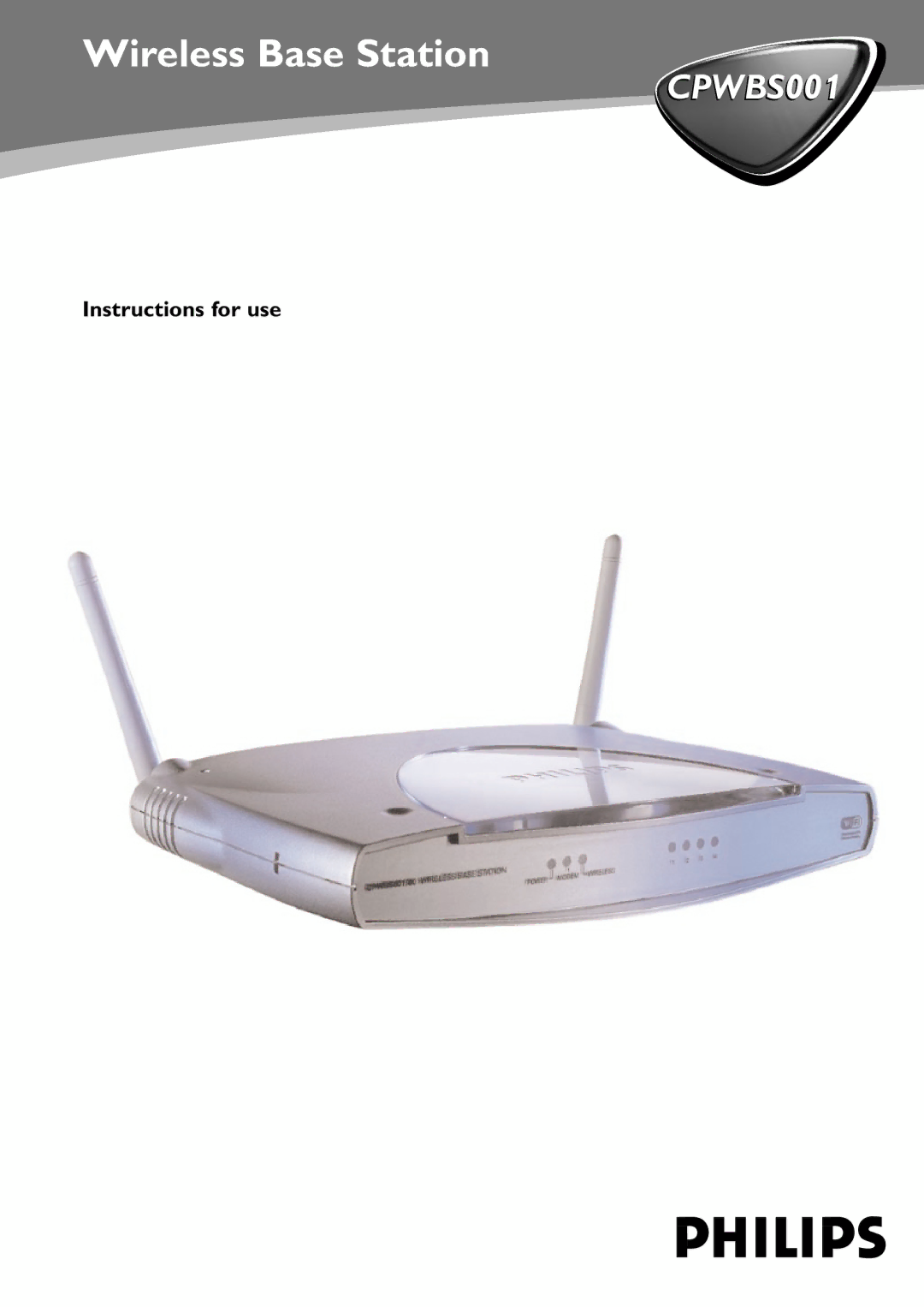 Philips CPWBS001 manual Wireless Base Station 