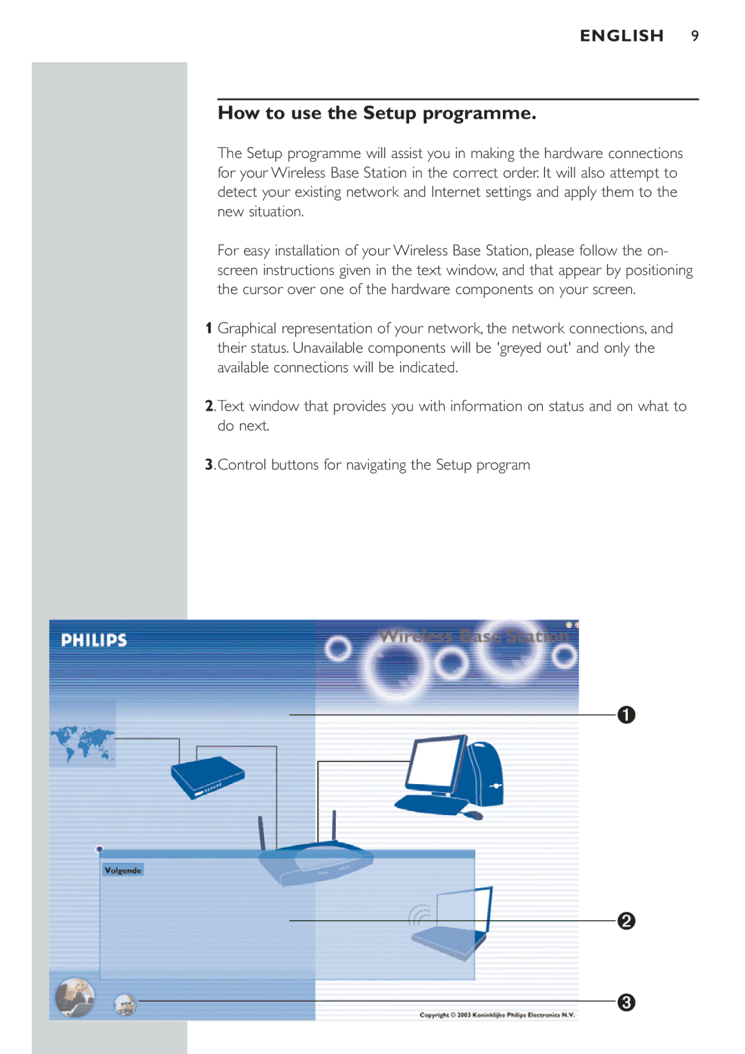 Philips CPWBS001 manual How to use the Setup programme 