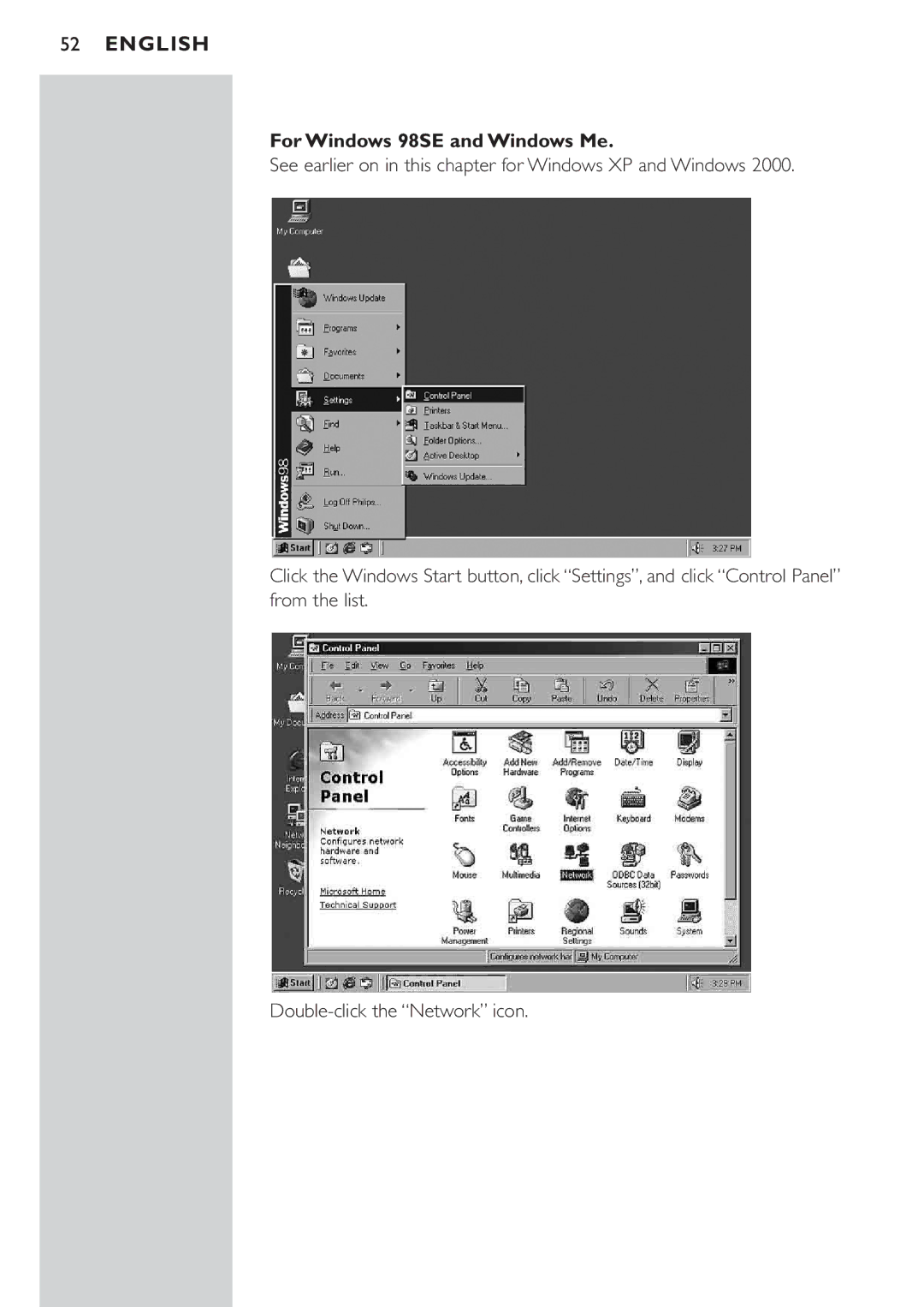 Philips CPWBS054CPWBS054 manual For Windows 98SE and Windows Me 