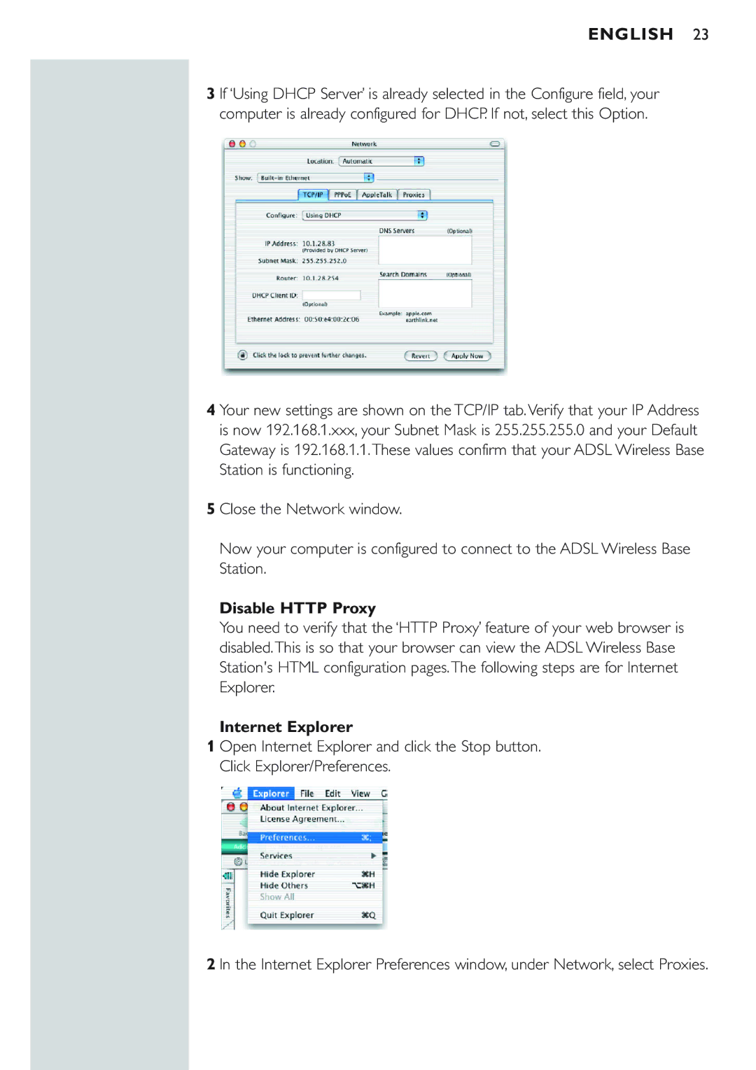 Philips CPWBS154 manual Internet Explorer 