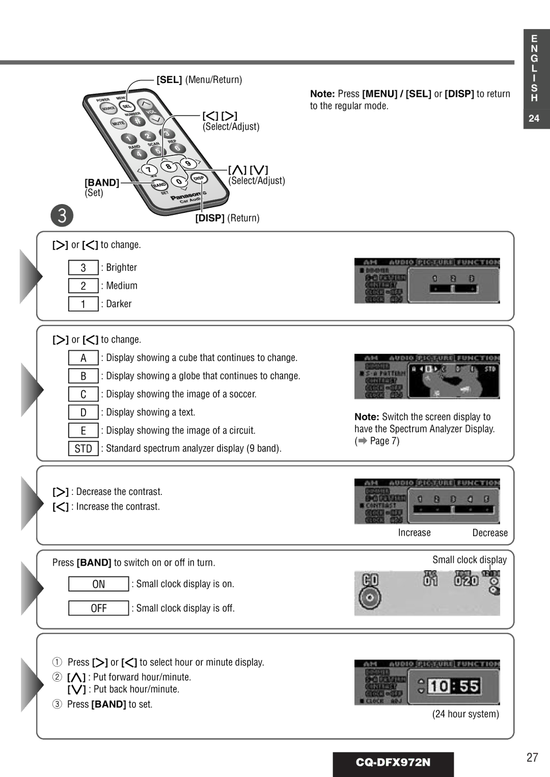 Philips operating instructions Off, CQ-DFX972N27 