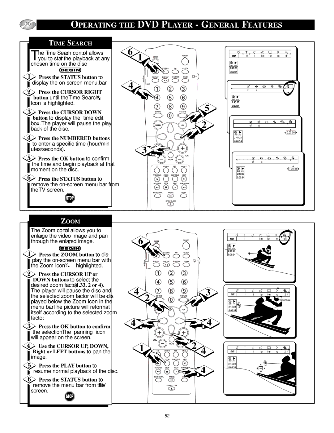 Philips CRT Television manual Press the Numbered buttons, Press the OK button to confirm 