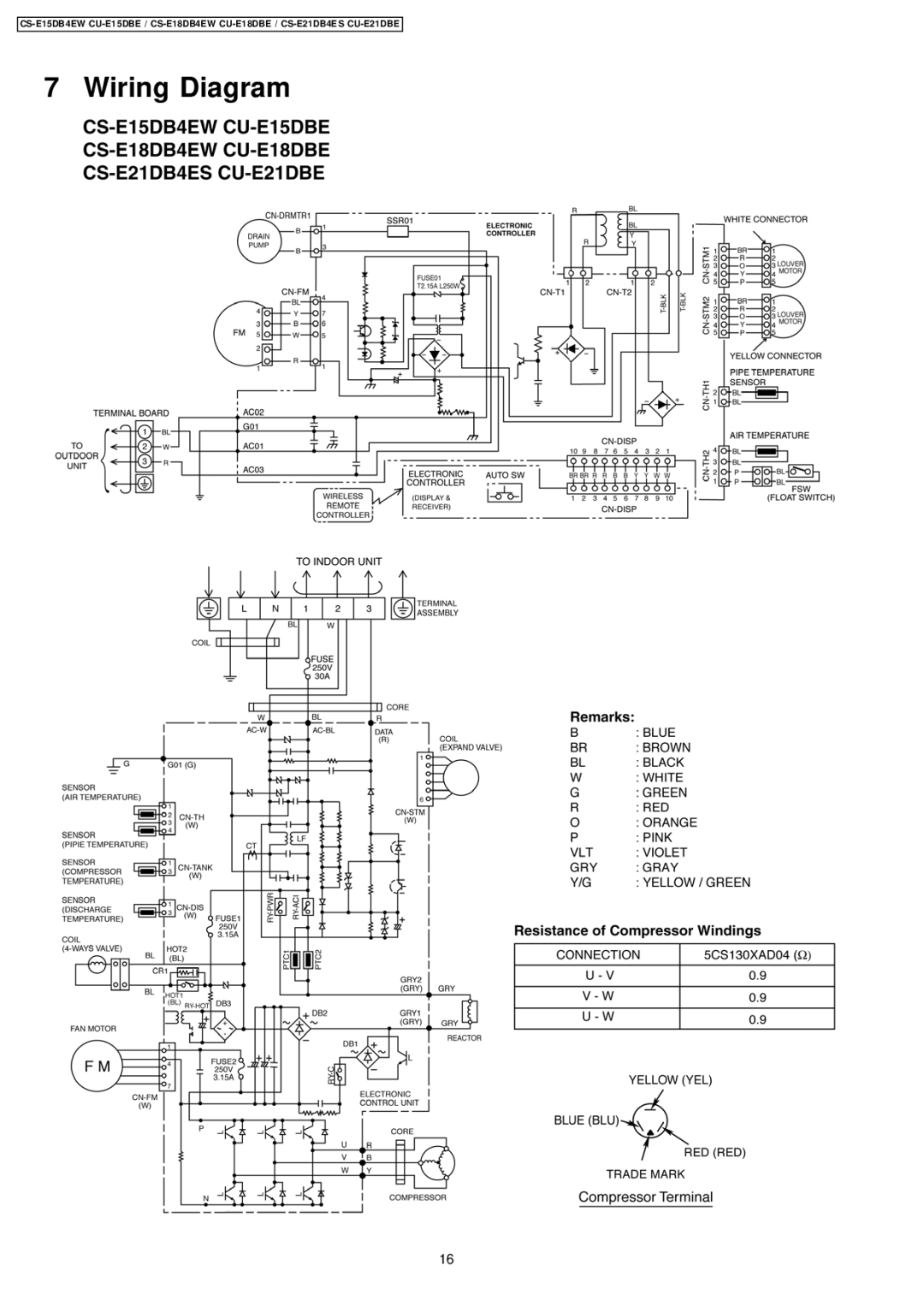 Philips CS-E15DB4EW specifications Wiring Diagram 