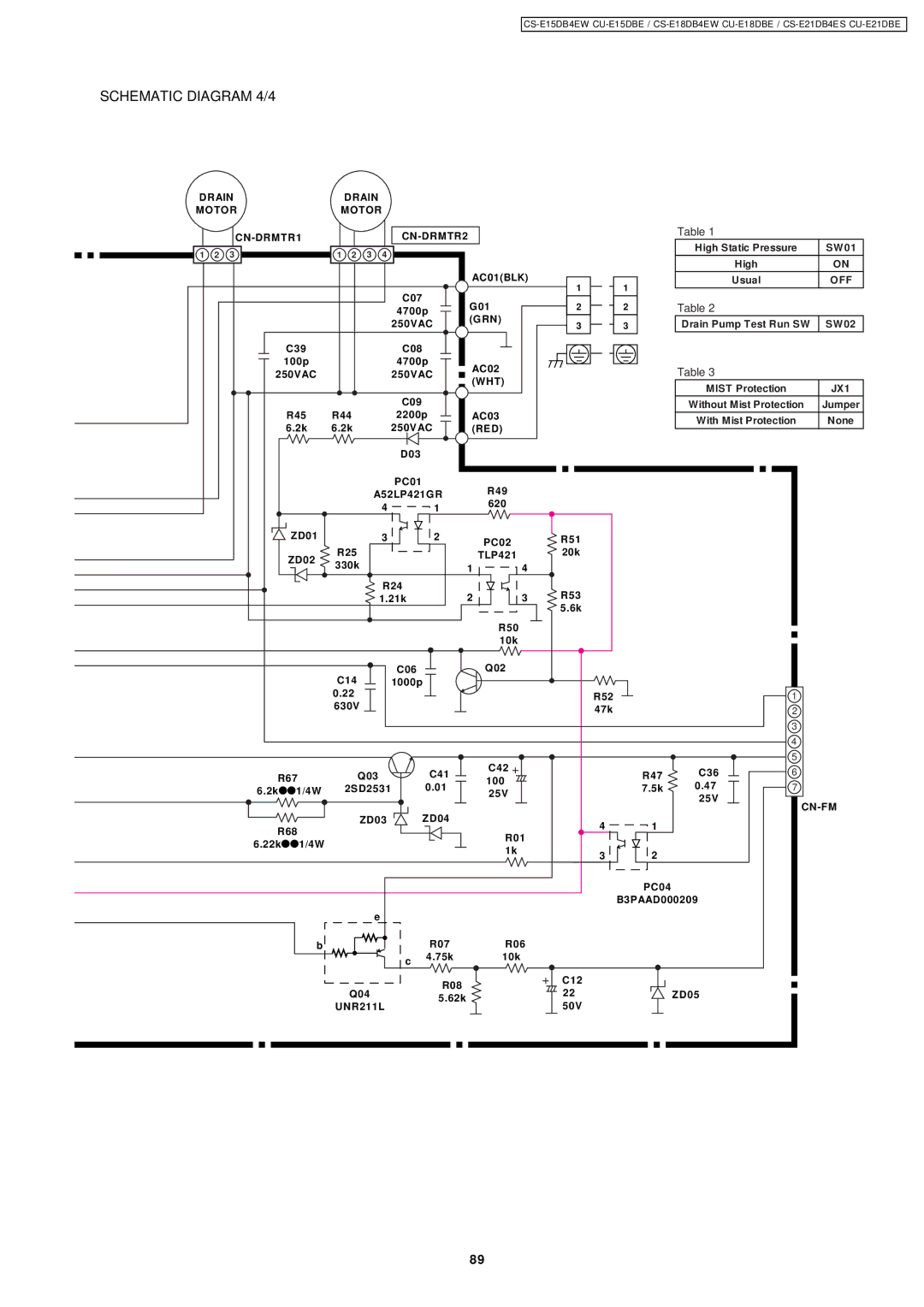 Philips CS-E15DB4EW specifications Schematic Diagram 4/4, Wht 