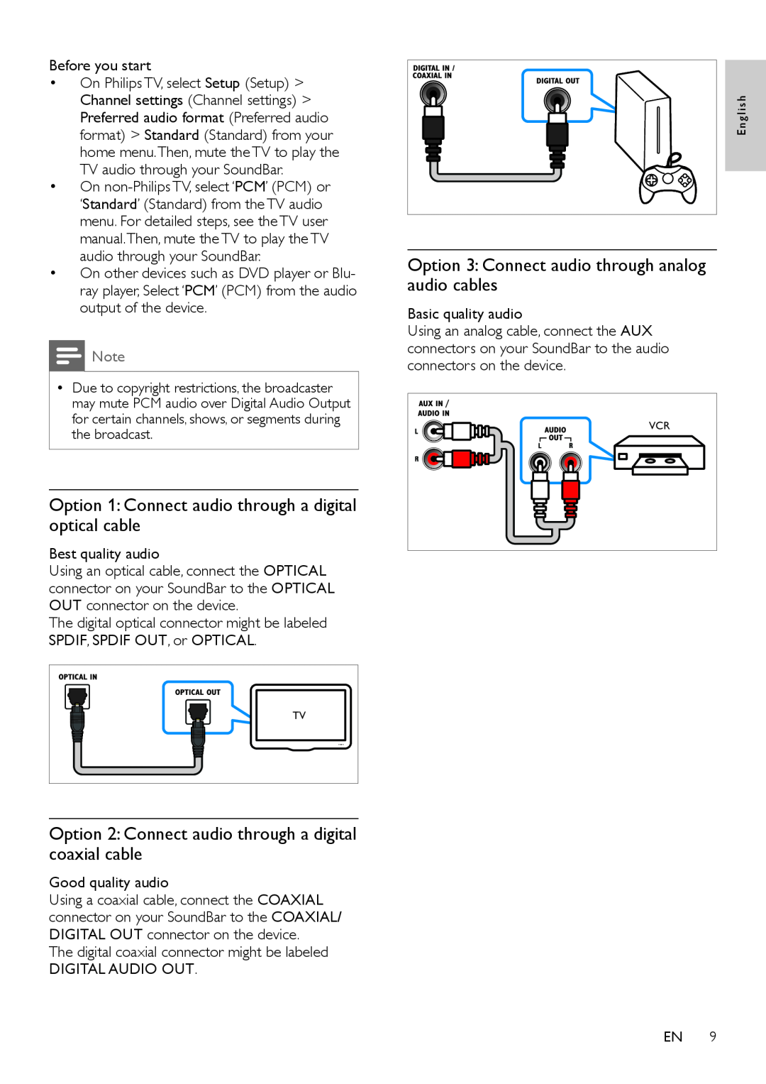 Philips CSS2123/F7 user manual Before you start 
