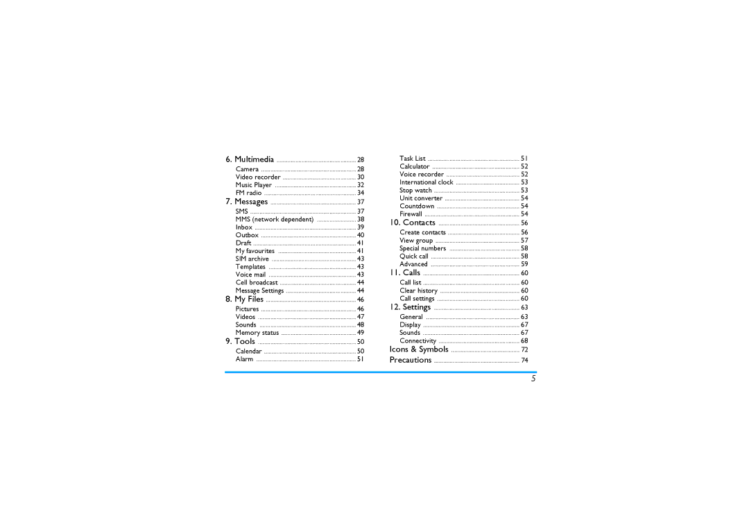 Philips CT9A9KBRN manual MMS network dependent 