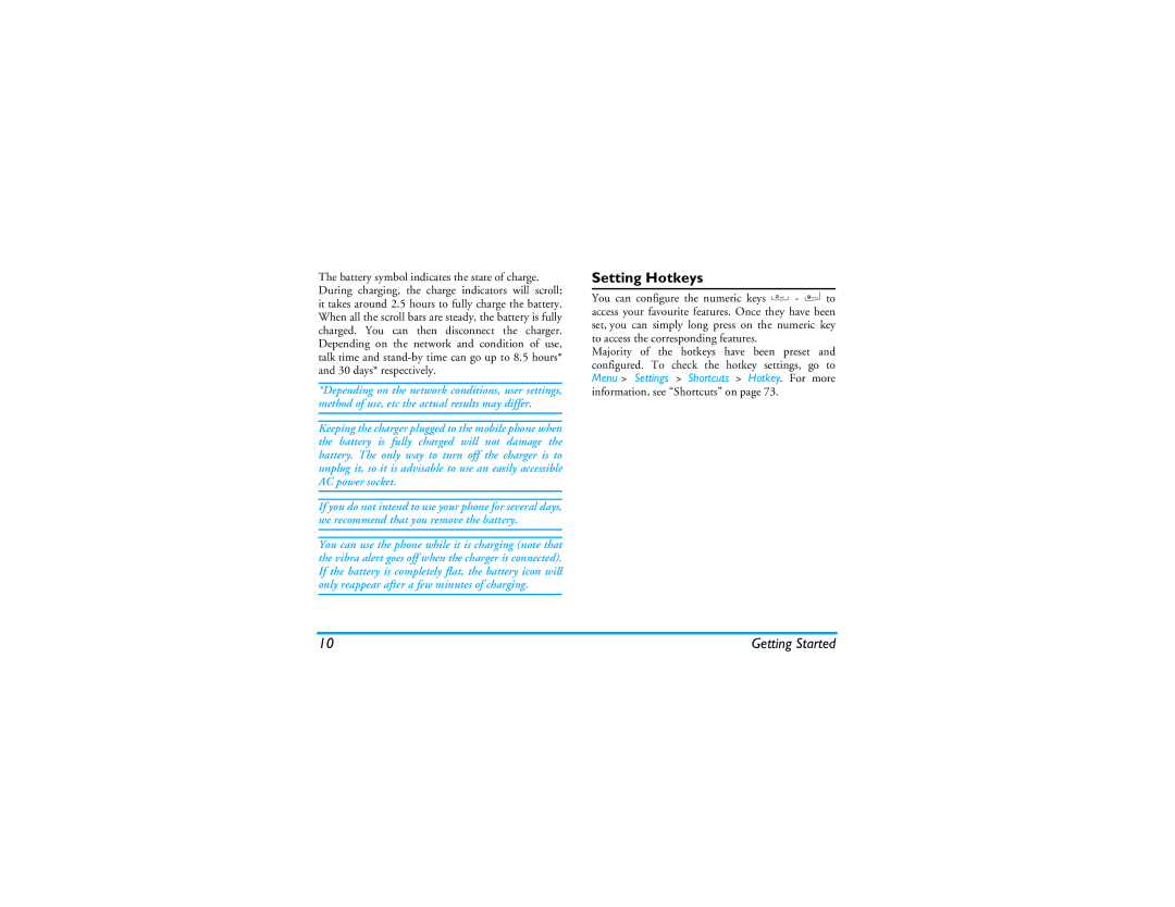 Philips CT9A9R manual Setting Hotkeys 