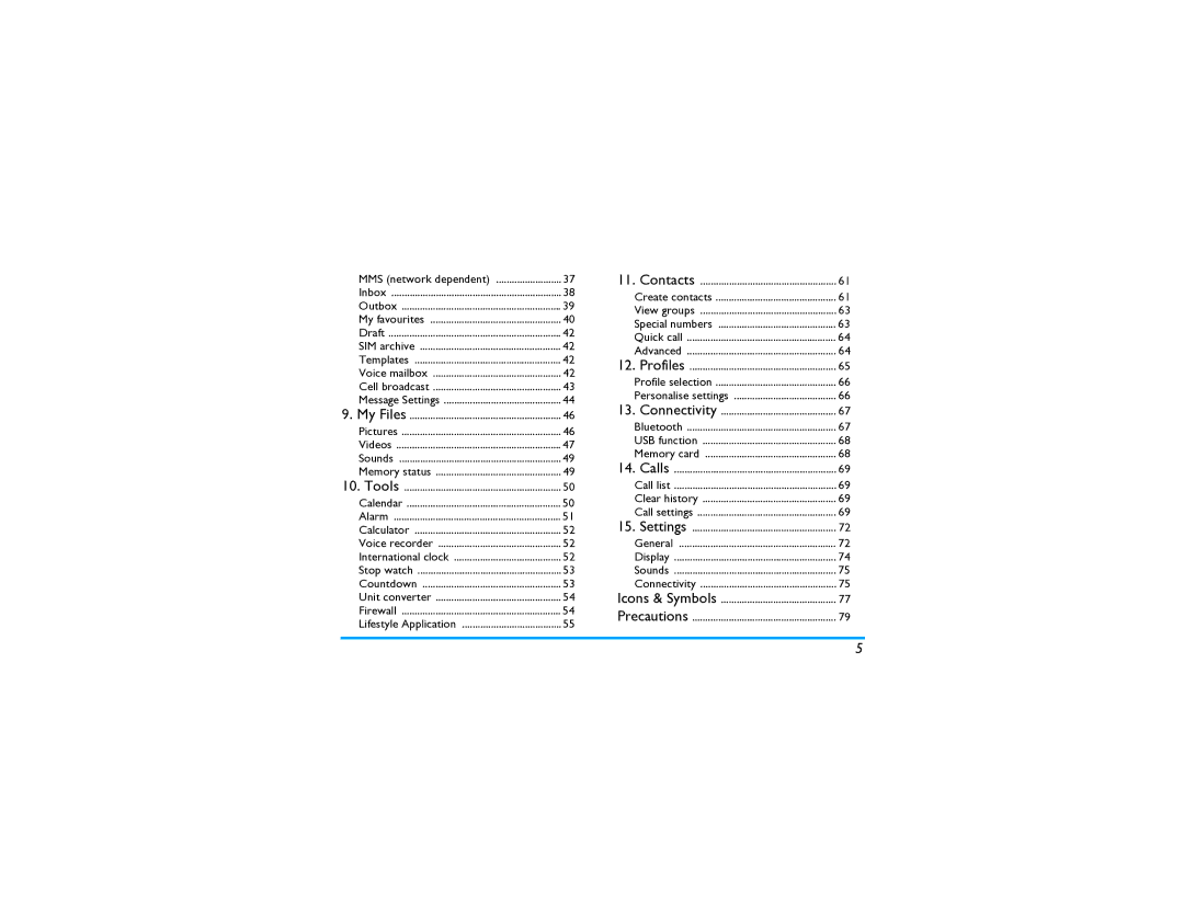 Philips CT9A9R manual MMS network dependent 