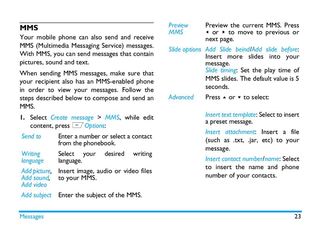 Philips CTX503WHT/00 manual Add video, Such as .txt, .jar, etc to your message 