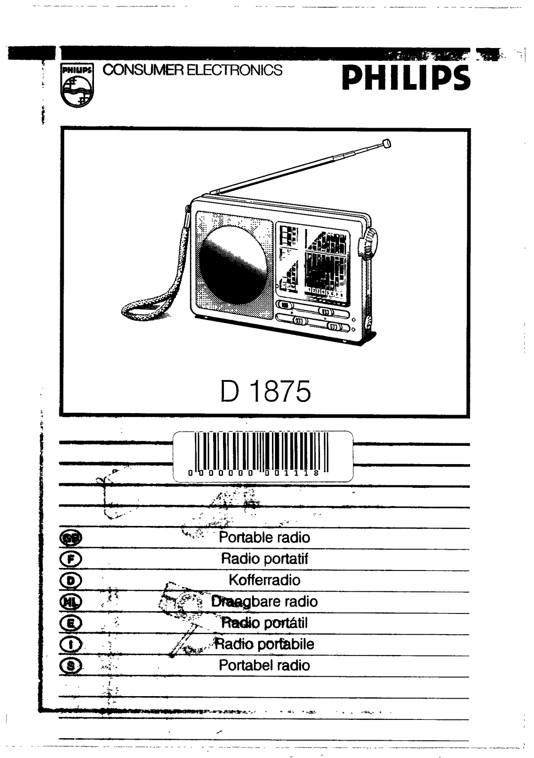 Philips D 1875 manual 