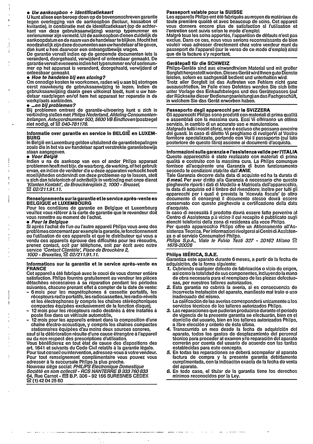 Philips D 6280 manual 