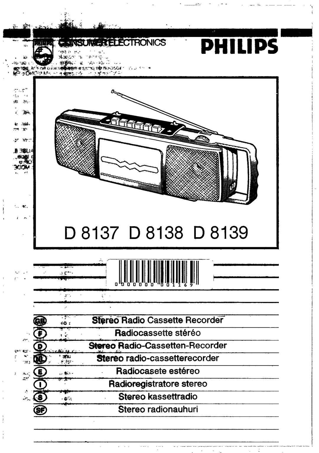 Philips D 8137, D 8138, D 8139 manual 