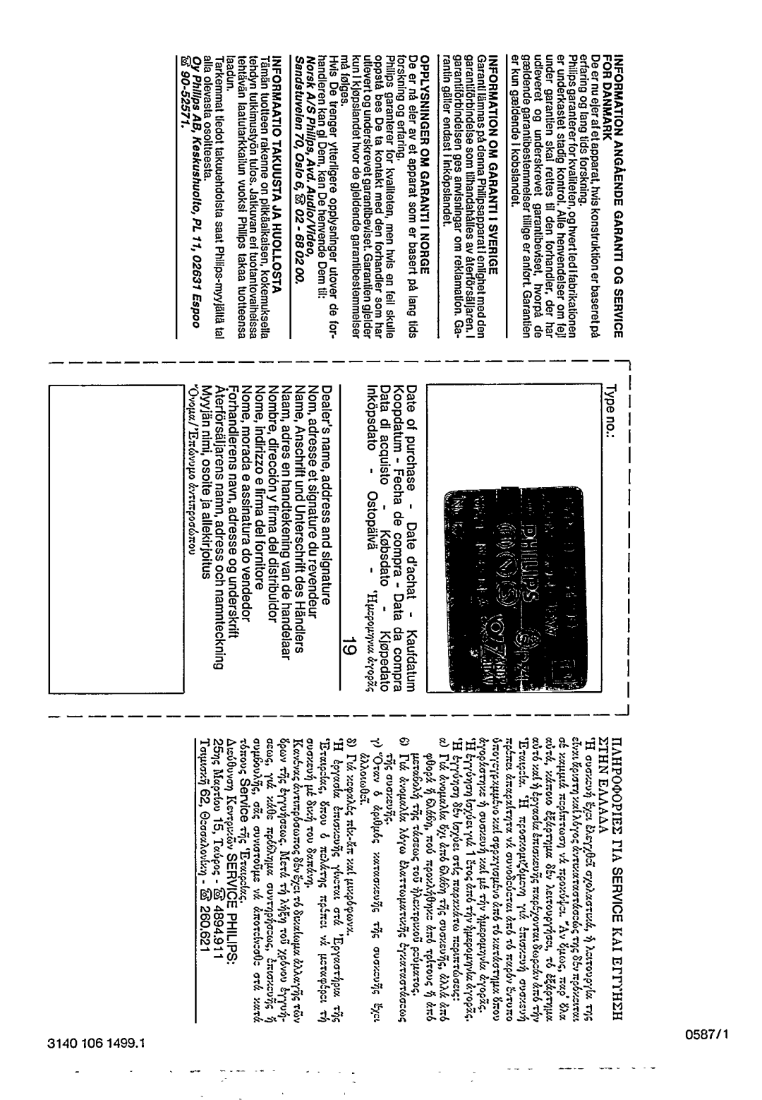 Philips D 8184 manual 