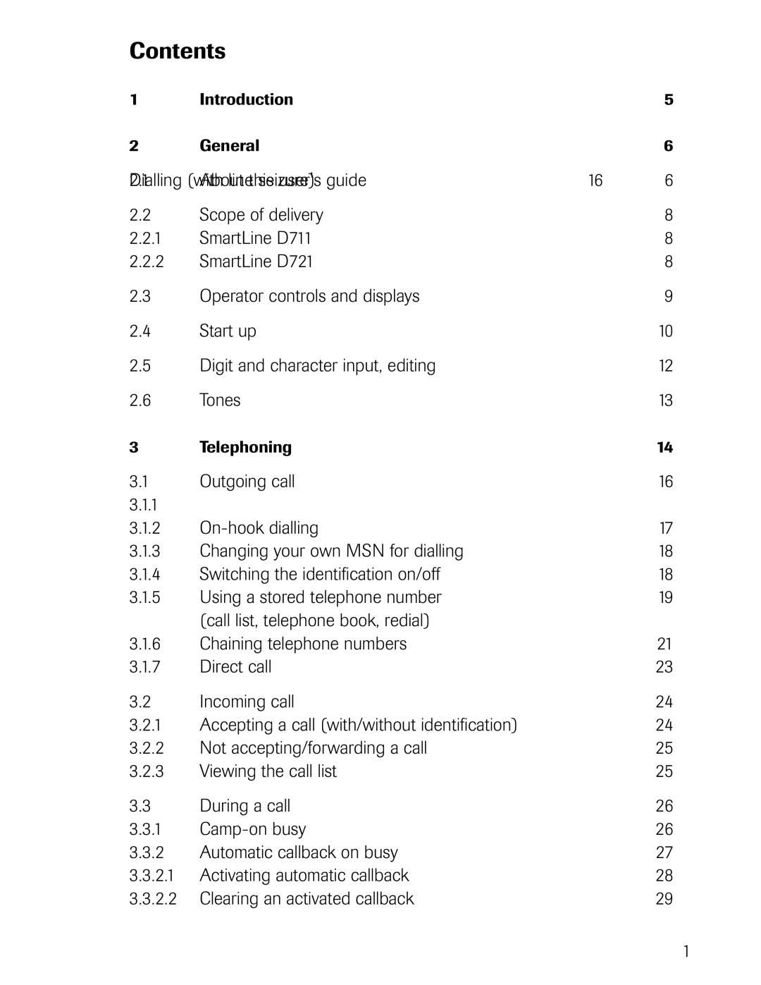 Philips D721, D711 manual Contents 