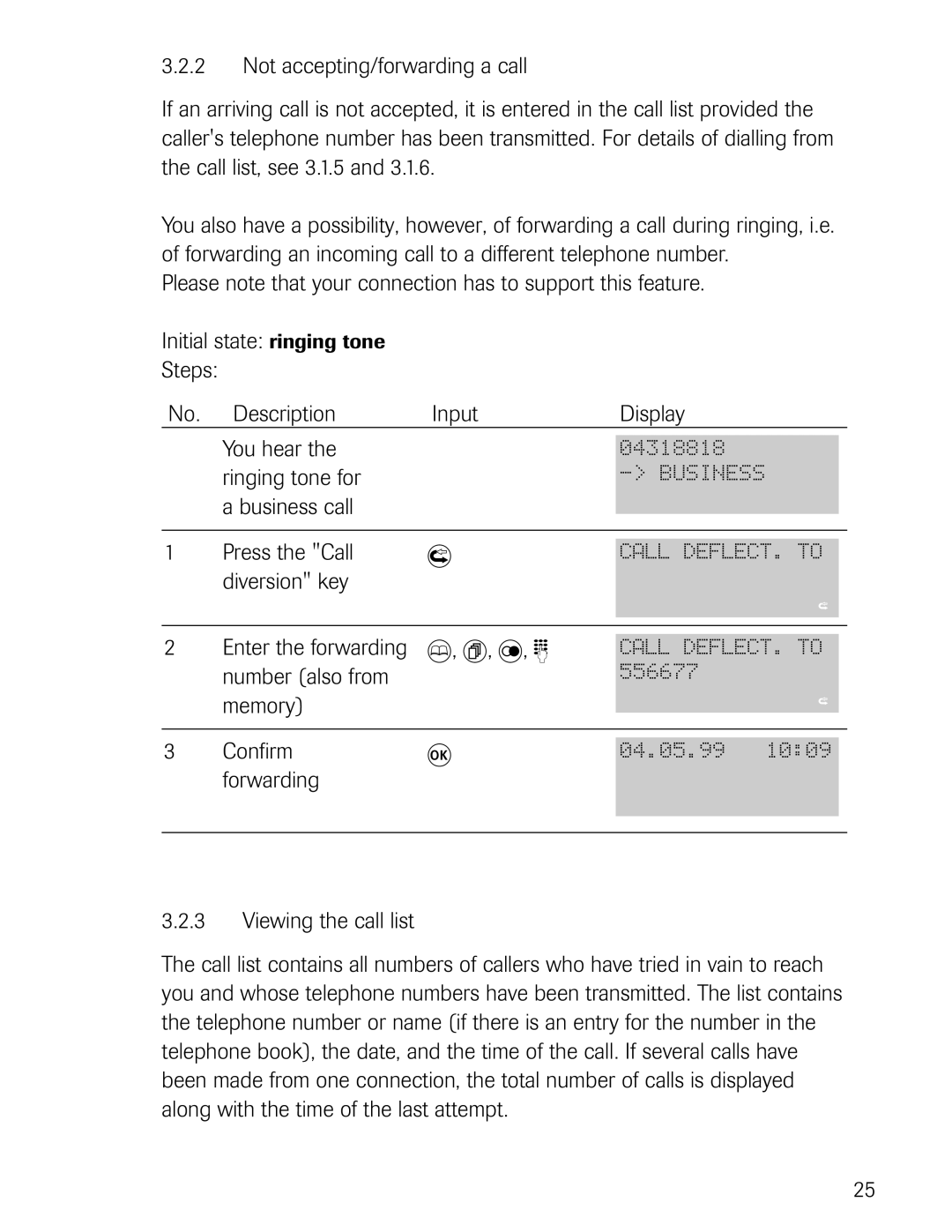 Philips D721, D711 manual Business call, W, Z, Number also from 