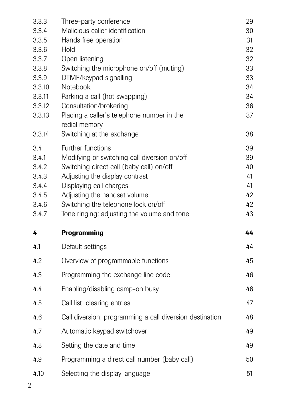 Philips D711, D721 manual Programming 