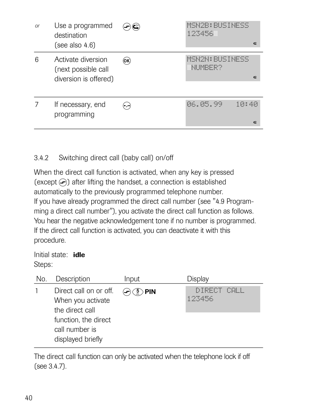 Philips D711, D721 manual Diversion is offered 